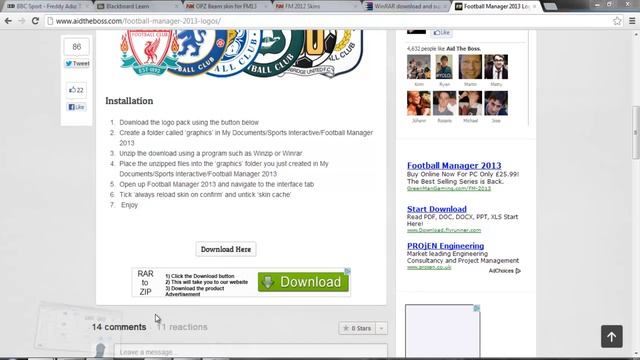 Football Manager 2013/ 2014 Tutorial: How to Install Badges/Logos смотреть онлайн