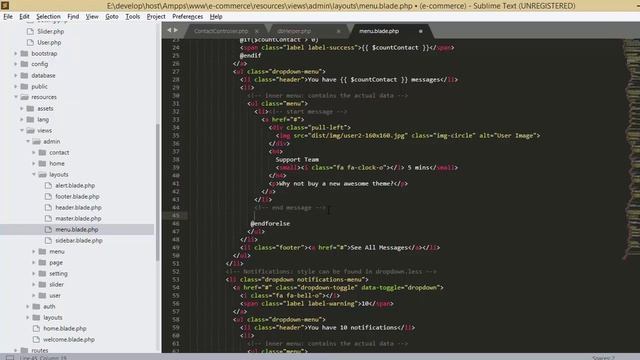 26 - E-commerce Laravel 5.5 - Contact Us Notifications смотреть онлайн