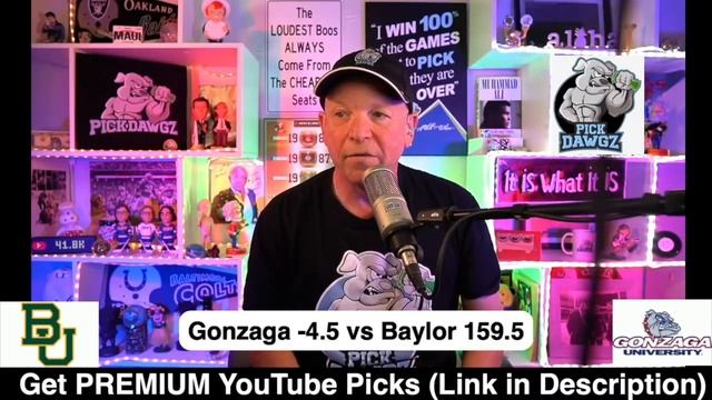 Gonzaga vs Baylor 4/5/21 Free College Basketball Pick & Prediction NCAA Tournament Championship Gam смотреть онлайн