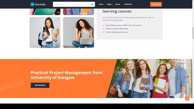 Macstdy - LMS and Education WordPress Theme teaching training смотреть онлайн
