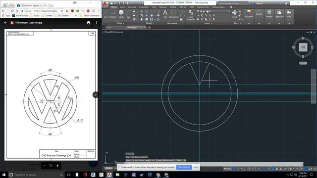 Volkswagen Logo - AutoCAD смотреть онлайн