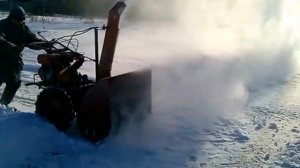 Испытание Снегоуборщика на мотоблок Хопер 9 л.с