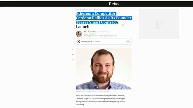 ПРЕДЕЛ РОСТА КАРДАНО - ТОЛЬКО ВРЕМЯ! Новости и аналитика криптовалюта Cardano Ада, ADA!