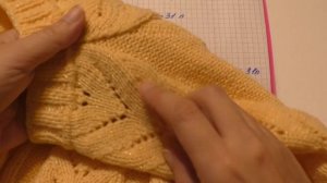 Кофта спицами реглан снизу. Расчет реглана снизу. Росток. Вырез горловины. Описание. Часть 2.