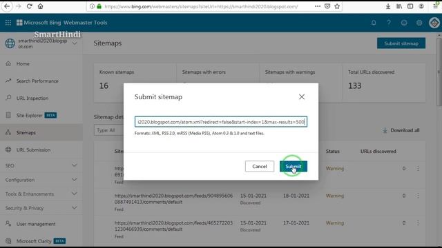 How To Submit Sitemap In Bing Webmaster | Bing Webmaster Tools - SmartHindi смотреть онлайн