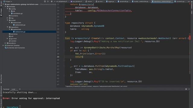 PoC: Websockets con AWS, Terraform y Golang (Parte4) Creacion capa repository websockets смотреть онлайн