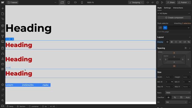Панель стилей webflow, бесплатный мини курс в новом интерфейсе, урок #2 смотреть онлайн