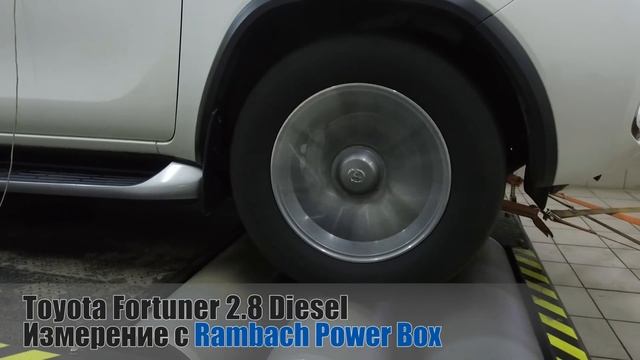 Испытание Toyota Fortuner с Rambach Power Box на мощностном стенде смотреть онлайн