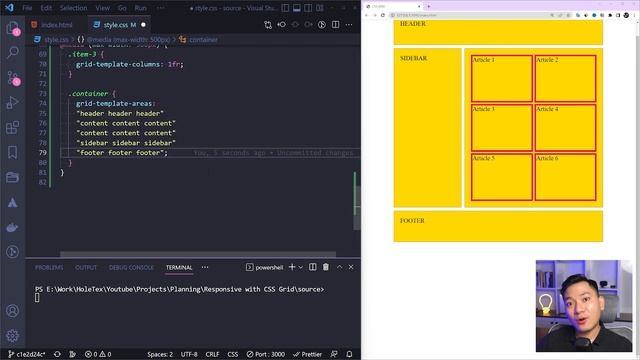 Responsive layout với CSS Grid смотреть онлайн