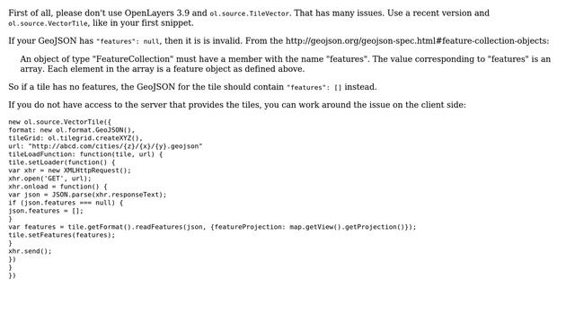 GIS: OpenLayers3 and GeoJSON data with null features (3 Solutions!!) смотреть онлайн