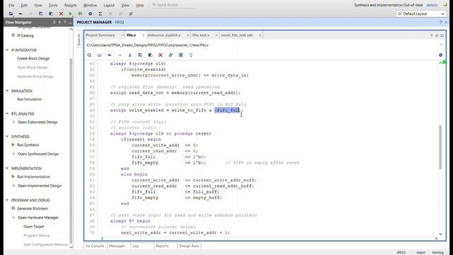 FIFO in Verilog on Basys3 FPGA смотреть онлайн