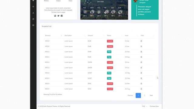 Boxed Dashboard Template Bootstrap UI Kit Webapp – Ekan смотреть онлайн