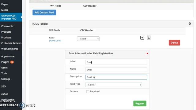 WP Ultimate CSV Importer - Register and import Pods fields смотреть онлайн