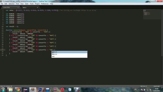 JAVASCRIPT Currency converter function смотреть онлайн