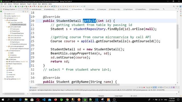 Calling one microservice to another using application name | microservice tutorial P-8 смотреть онлайн