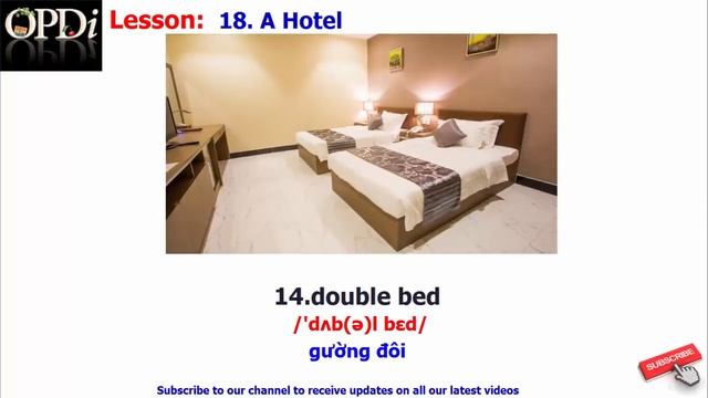Oxford dictionary - 18. A Hotel - learn English vocabulary with picture смотреть онлайн