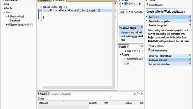 Simple hello world java program смотреть онлайн