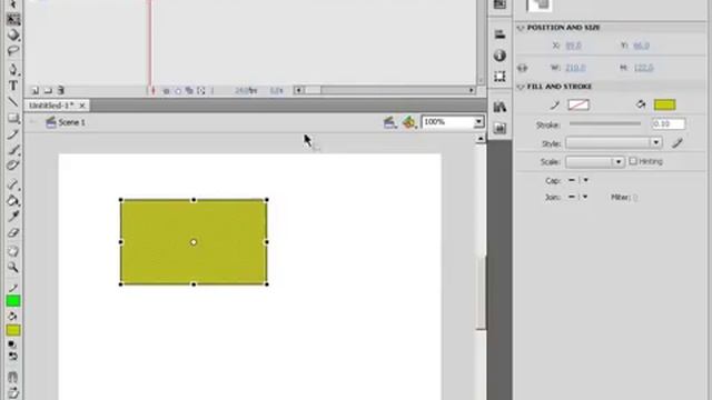 017 Свободное трансформирование в Adobe Flash CS4 смотреть онлайн