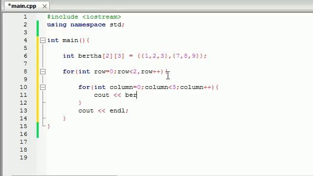 Buckys C++ Programming Tutorials - 37 - How to Print Out Multidimensional Arrays смотреть онлайн