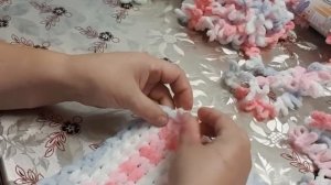 Безрукавка для внучки из пряжи  Ализе Puffy.Быстро вязать,приятно носить.❤