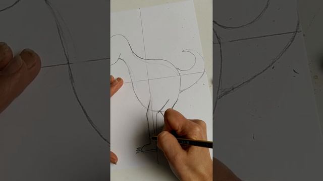 Рисуем Т-Рех для детей 4-7 лет 1 часть смотреть онлайн