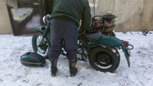 Самодельный мотоцикл с двигателем в коляске!!!