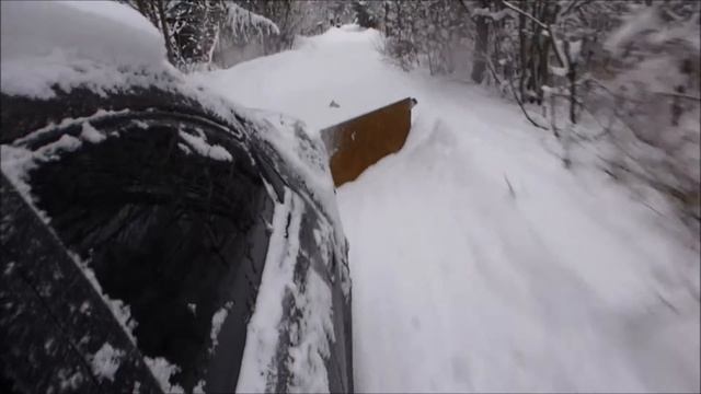 Уборка снега самодельным плугом. смотреть онлайн