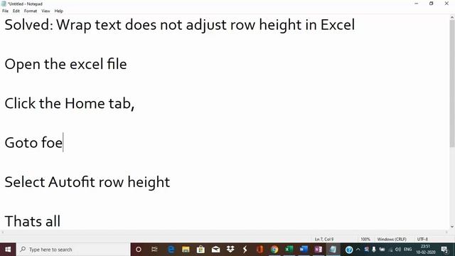Solved: Wrap text does not adjust row height in Excel смотреть онлайн
