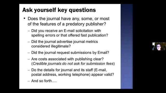 NSCB Publishing Webinar 3: Making Good Choices: Journal Selection and Predatory Publishing смотреть онлайн