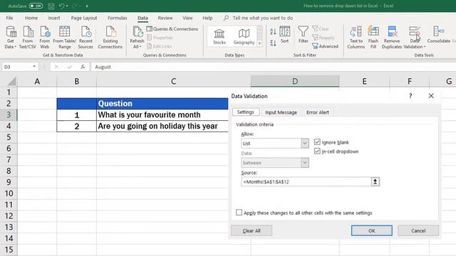 How to Remove a Drop-Down List in Excel смотреть онлайн