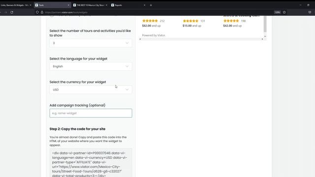 Creating and Embedding Viator Widgets смотреть онлайн