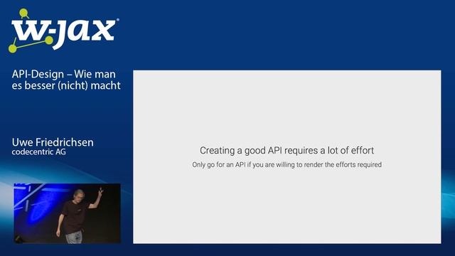 API-Design – Wie man es besser (nicht) macht | Uwe Friedrichsen смотреть онлайн