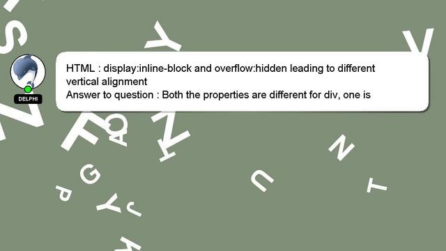 HTML : display:inline-block and overflow:hidden leading to different vertical alignment смотреть онлайн
