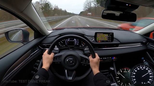 2021 Mazda6 Kombi Sports-Line SKYACTIV-G 165 PS TOP SPEED AUTOBAHN DRIVE POV смотреть онлайн
