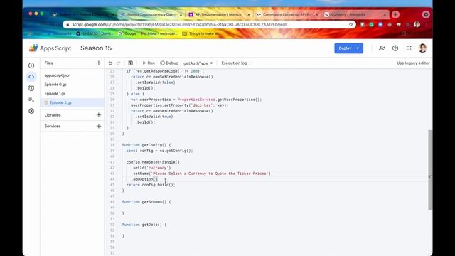 Additional Connector Configuration - Apps Script | Data Studio Service ~ Episode 15.2 смотреть онлайн