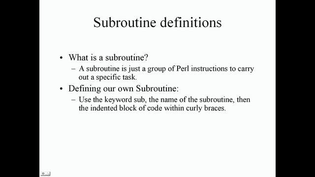 Perl Programming - Subroutine Definitions смотреть онлайн