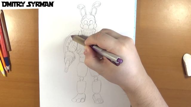 How to draw Slasher Bonnie, FNAF, Как нарисовать Слэшер Бонни, ФНАФ смотреть онлайн