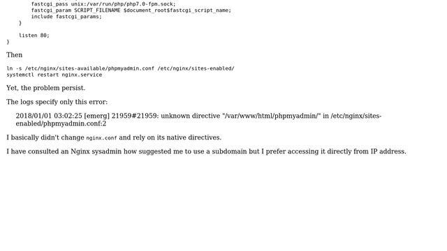 DevOps & SysAdmins: Accessing phpmyadmin in Nginx directly from IP address (without a subdomain) смотреть онлайн