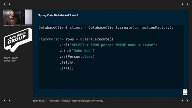 JUG KA | Reactive Relational Database Connectivity смотреть онлайн