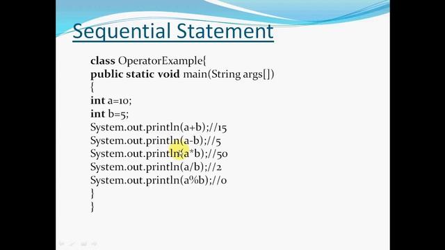Sequential Statement in java смотреть онлайн