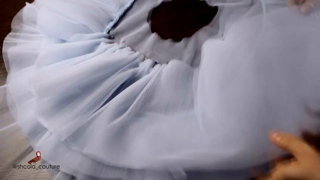 Как сшить детское платье  Юбочка с рюшами и 3 д цветами ручной работы