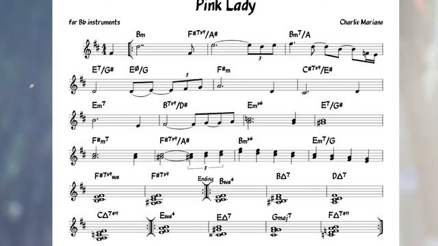 Pink Lady (Ch. Mariano) Backing track + score for Bb instruments смотреть онлайн