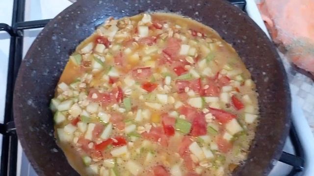 Прекрасный легкий овсяно блин уже с начинкой)))) смотреть онлайн