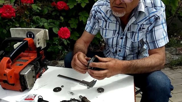 Ремонт звездочки на бензопиле. (японская пила) смотреть онлайн