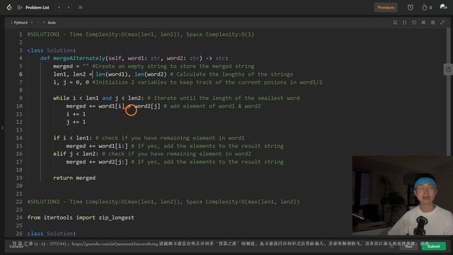 LeetCode Python Solutions: 1768. Merge Strings Alternately #coding #python смотреть онлайн