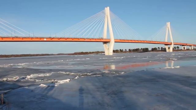 Ледоход на оке в 2016 году 28 марта. смотреть онлайн