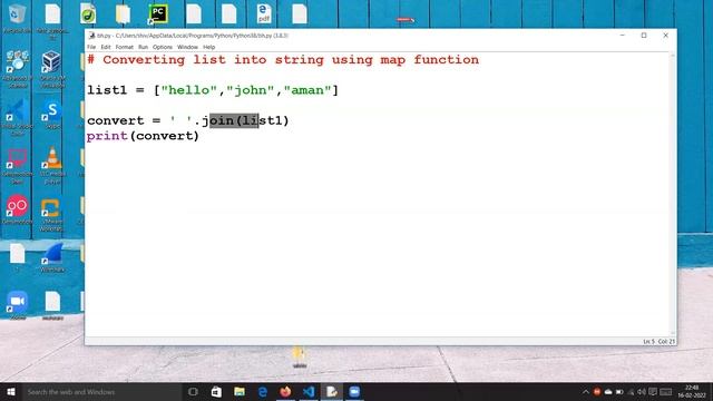 python program converting list into string using map function #3 смотреть онлайн
