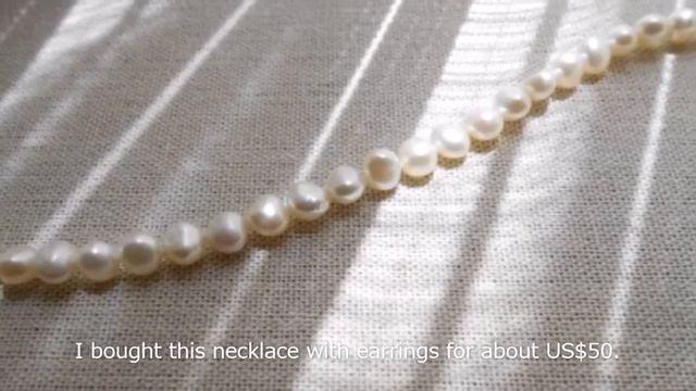 EVERYDAY PEARLS#31 7-7.5mm Freshwater baroque pearl strand necklace / Pearls for summer смотреть онлайн