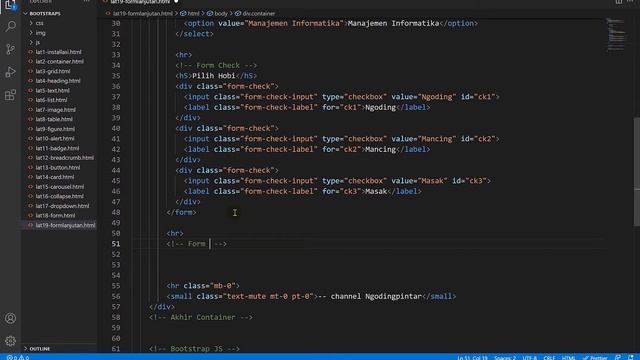 #19 - Form (Form Select, Check, Input Group, Floating Labels) | Belajar Bootstrap 5 смотреть онлайн