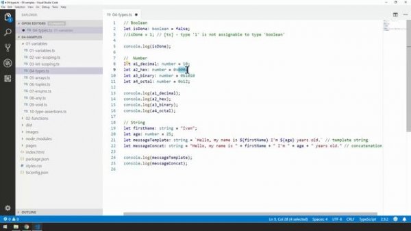 TypeScript для Начинающих. Начало Работы с TypeScript. Урок 1
